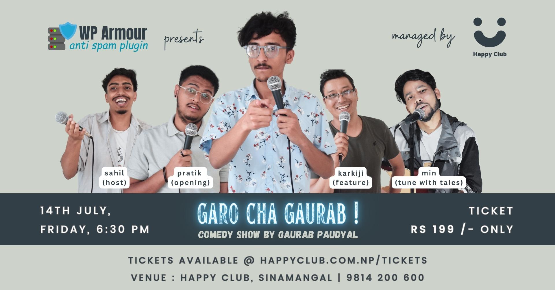 Garo Cha Gaurav! – Stand Up Comedy Show Poster
