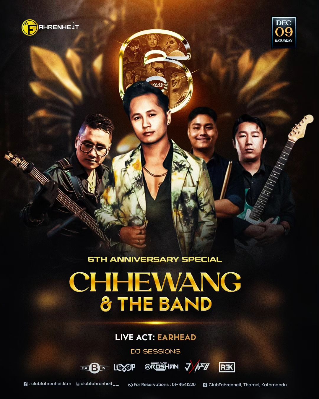 Chhewang&The Band live at Club Fahrenheit on their 6th Anniversary